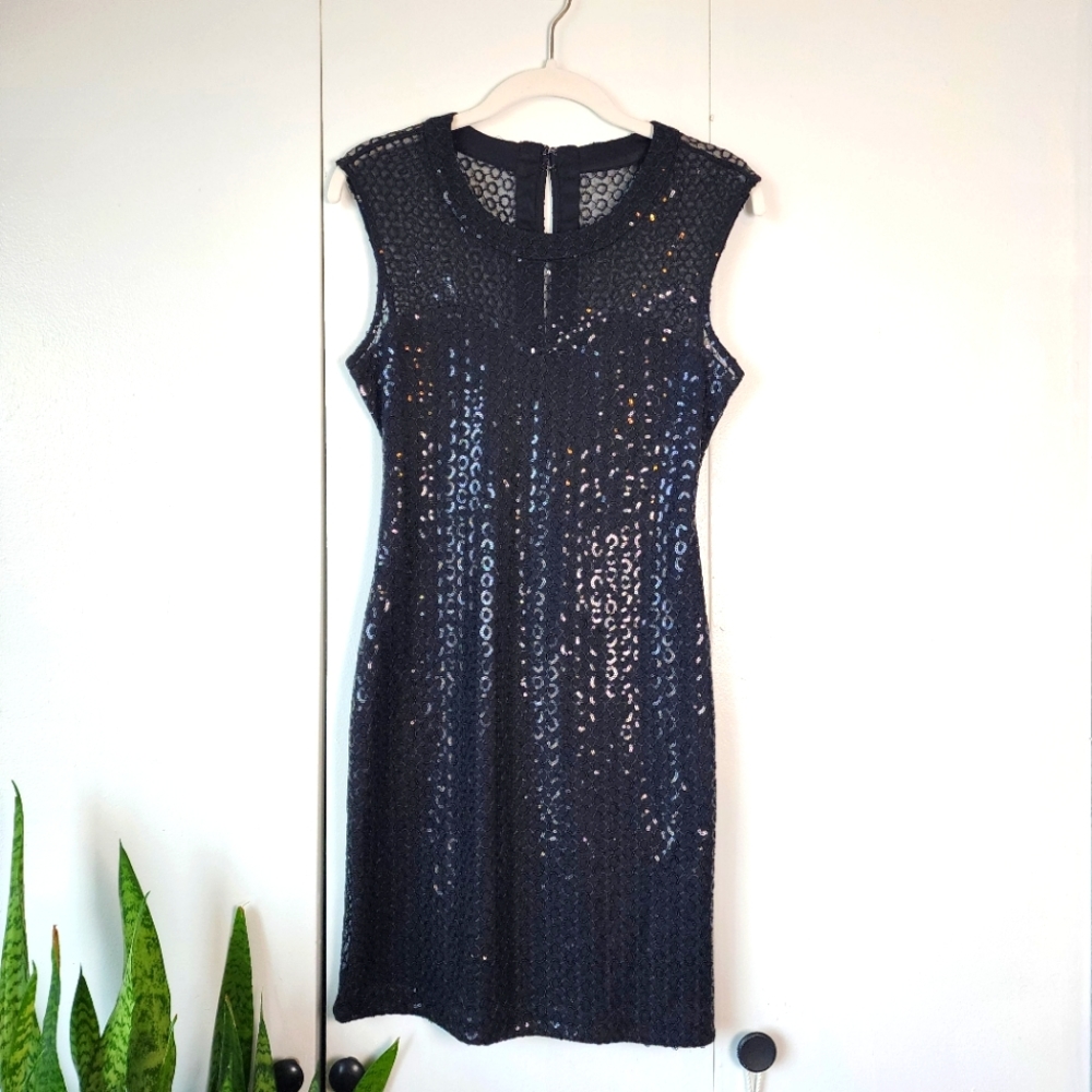 Express Black Sequin Dress Size XS